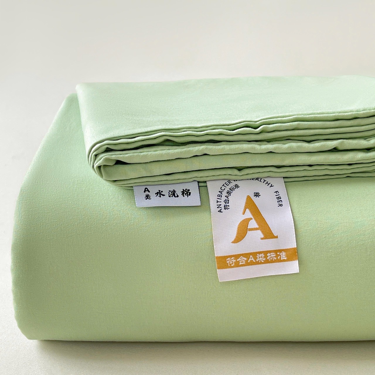 Bộ Ga Gối Đũi Sợi Tre Pastel Màu Xanh Lá - Ảnh 2