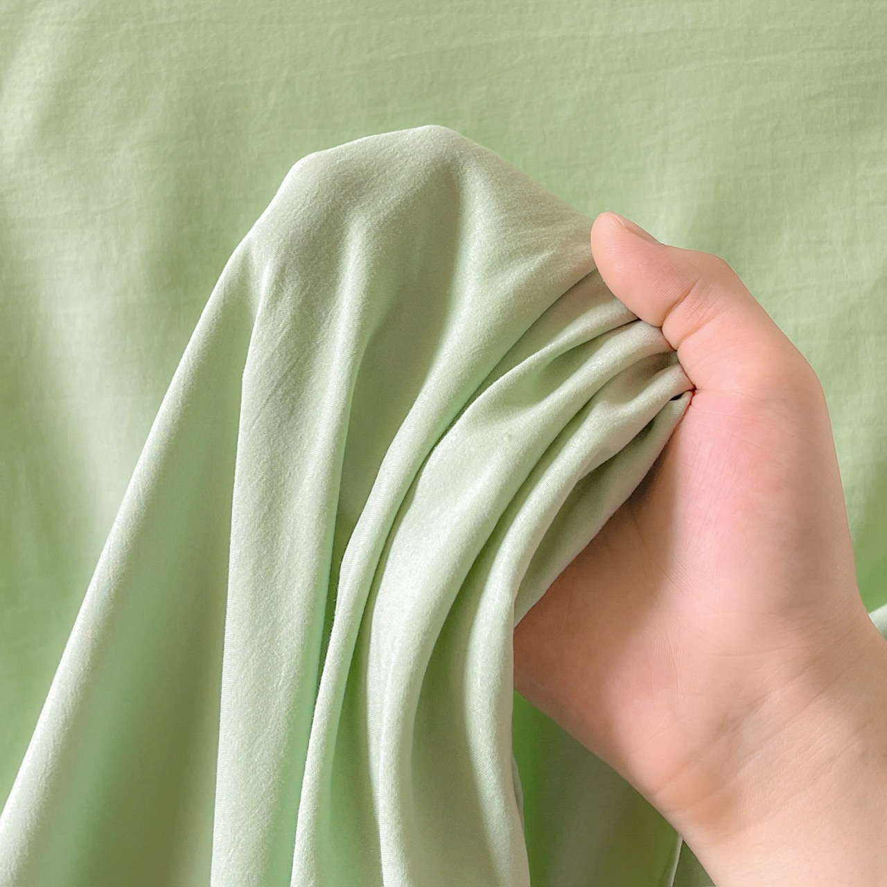 Bộ Ga Gối Đũi Sợi Tre Pastel Màu Xanh Lá - Ảnh 4
