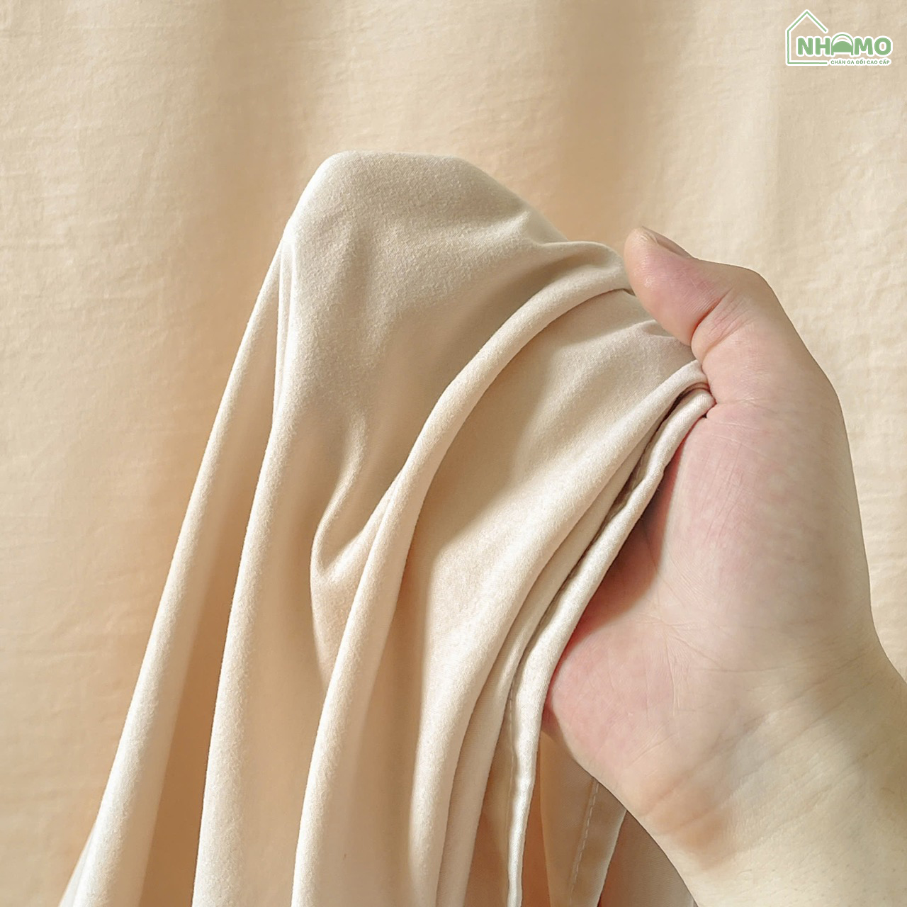 Bộ Ga Gối Đũi Sợi Tre Pastel Màu Be - Ảnh 5