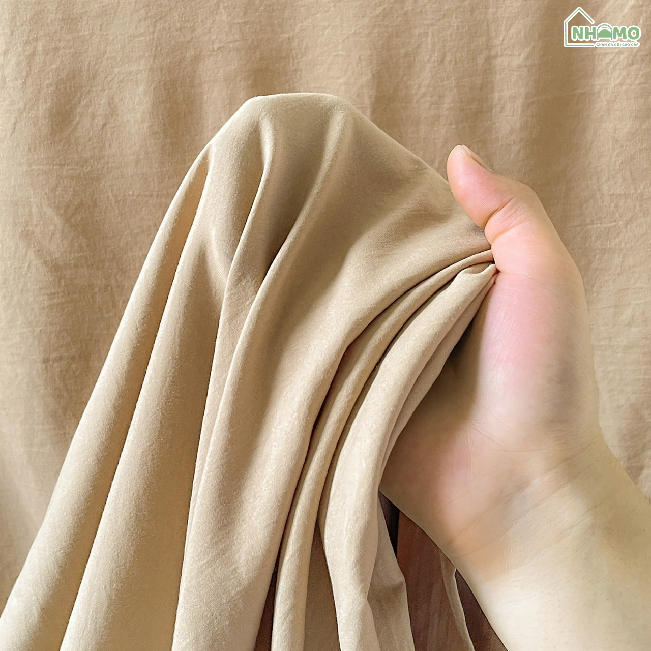 Bộ Ga Gối Đũi Sợi Tre Pastel Màu Nâu - Ảnh 11