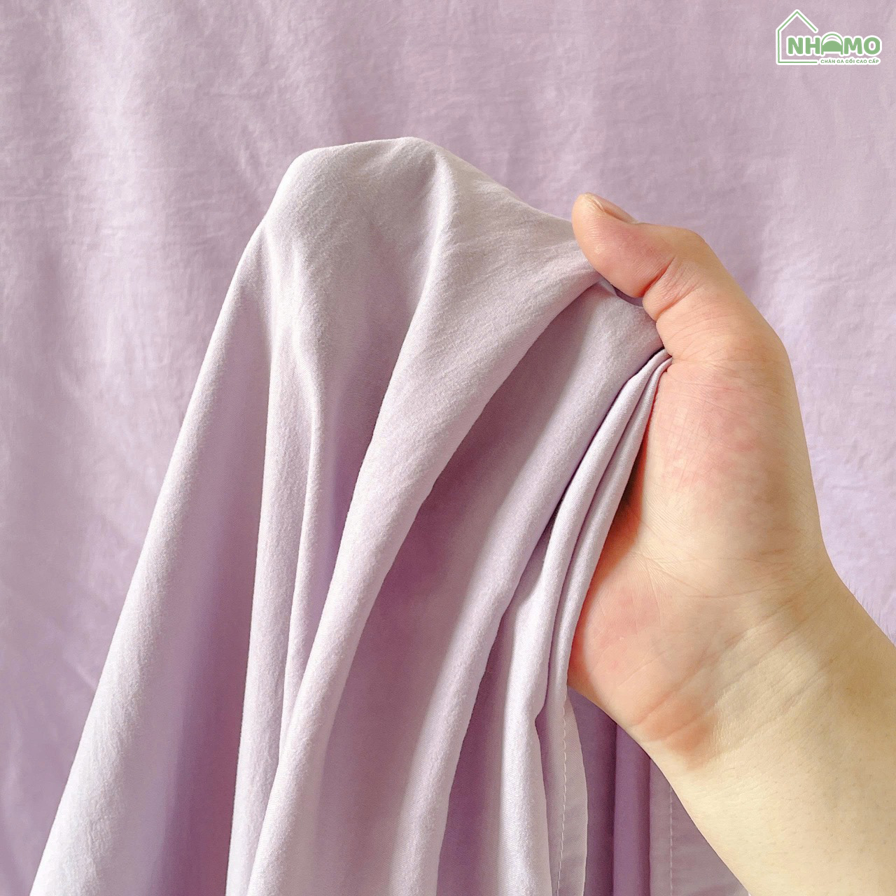 Bộ Ga Gối Đũi Sợi Tre Pastel Màu Tím - Ảnh 11