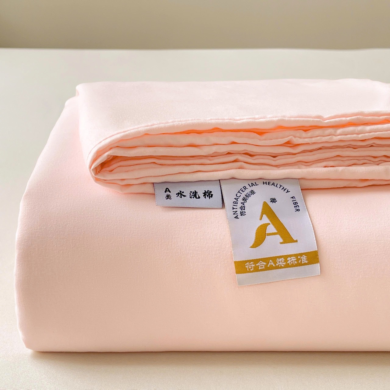 Bộ Ga Gối Đũi Sợi Tre Pastel Màu Hồng - Ảnh 2