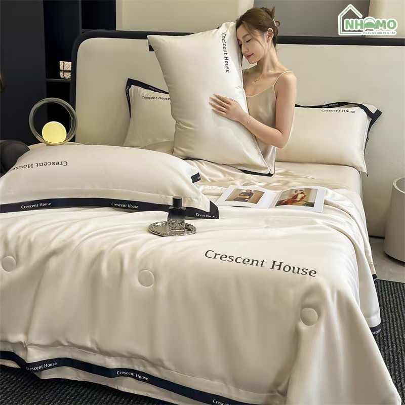 Chăn Hè Phi Lụa Cao Cấp Minimail Màu Vàng - Ảnh 2