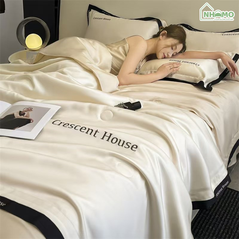 Chăn Hè Phi Lụa Cao Cấp Minimail Màu Vàng - Ảnh 7