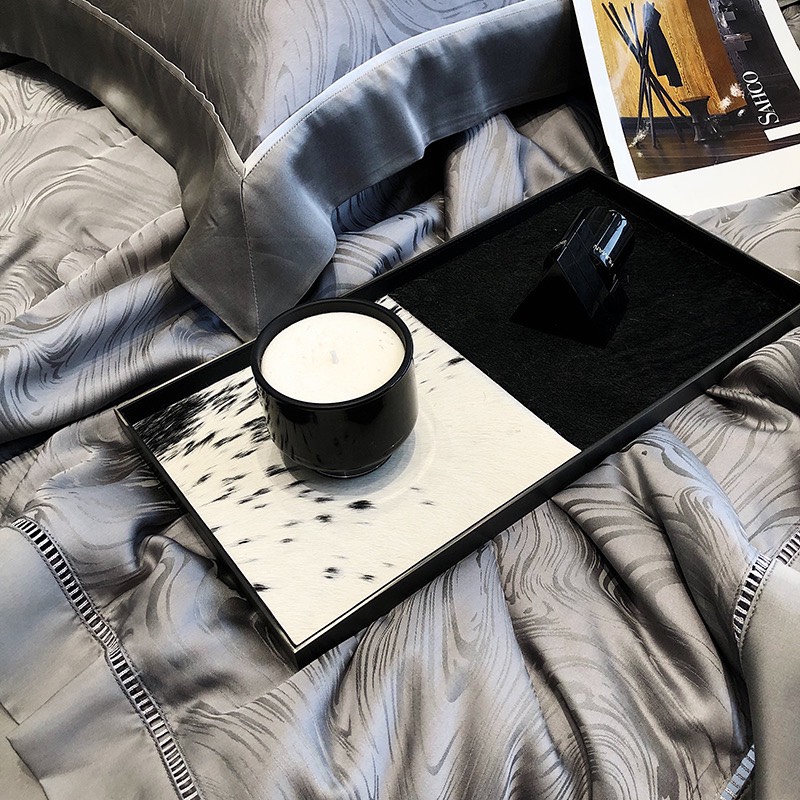 Bộ chăn ga Tencel Cao Cấp Roma 120s Màu Xám - Ảnh 6