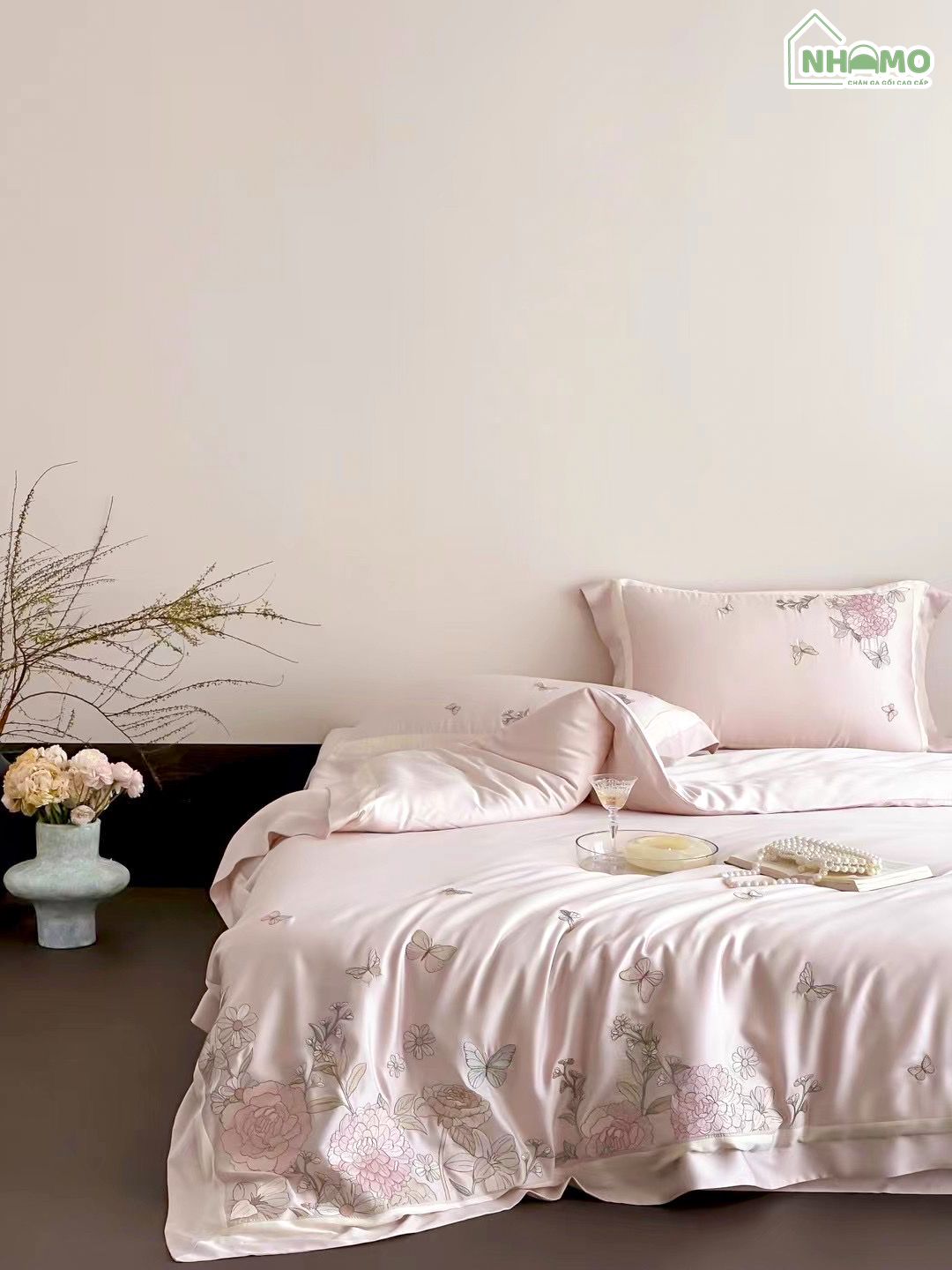 Bộ chăn ga Tencel Cao Cấp Mộng Yên Nhiên 01 - Ảnh 9