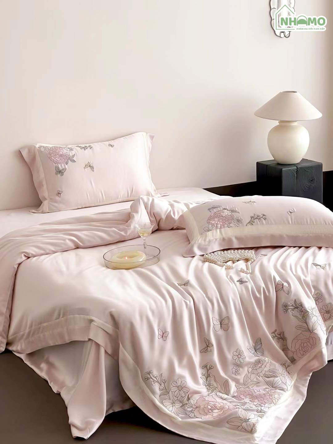 Bộ chăn ga Tencel Cao Cấp Mộng Yên Nhiên 01 - Ảnh 8