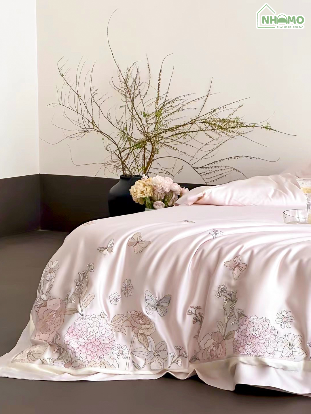 Bộ chăn ga Tencel Cao Cấp Mộng Yên Nhiên 01 - Ảnh 6