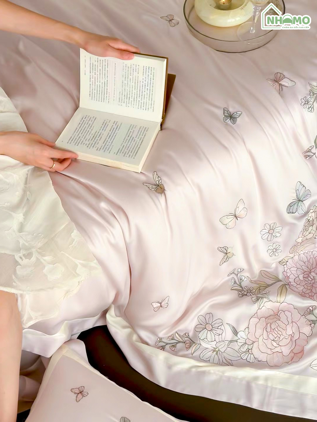 Bộ chăn ga Tencel Cao Cấp Mộng Yên Nhiên 01 - Ảnh 5