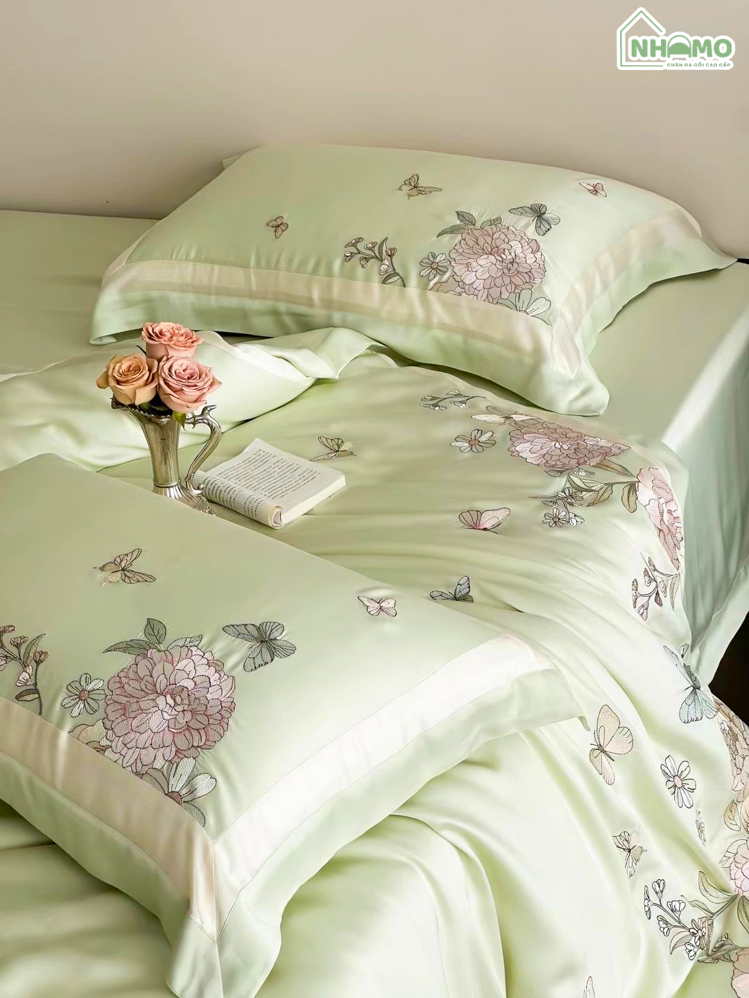 Bộ chăn ga Tencel Cao Cấp Mộng Yên Nhiên 02 - Ảnh 10