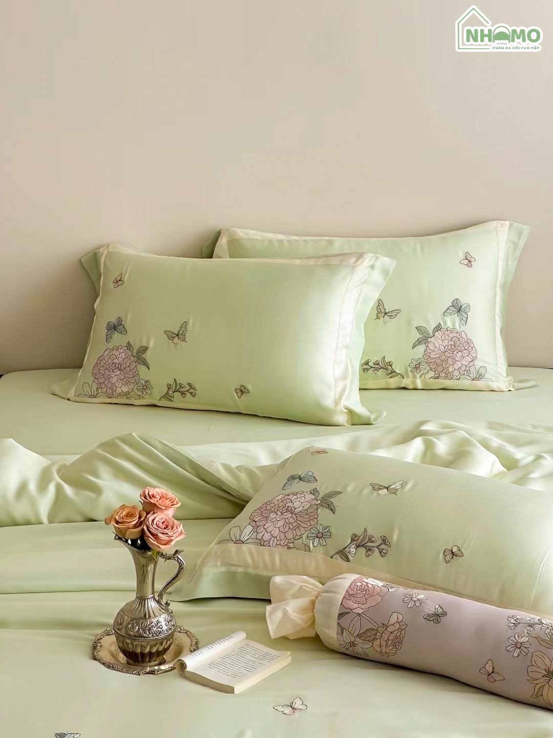 Bộ chăn ga Tencel Cao Cấp Mộng Yên Nhiên 02 - Ảnh 9