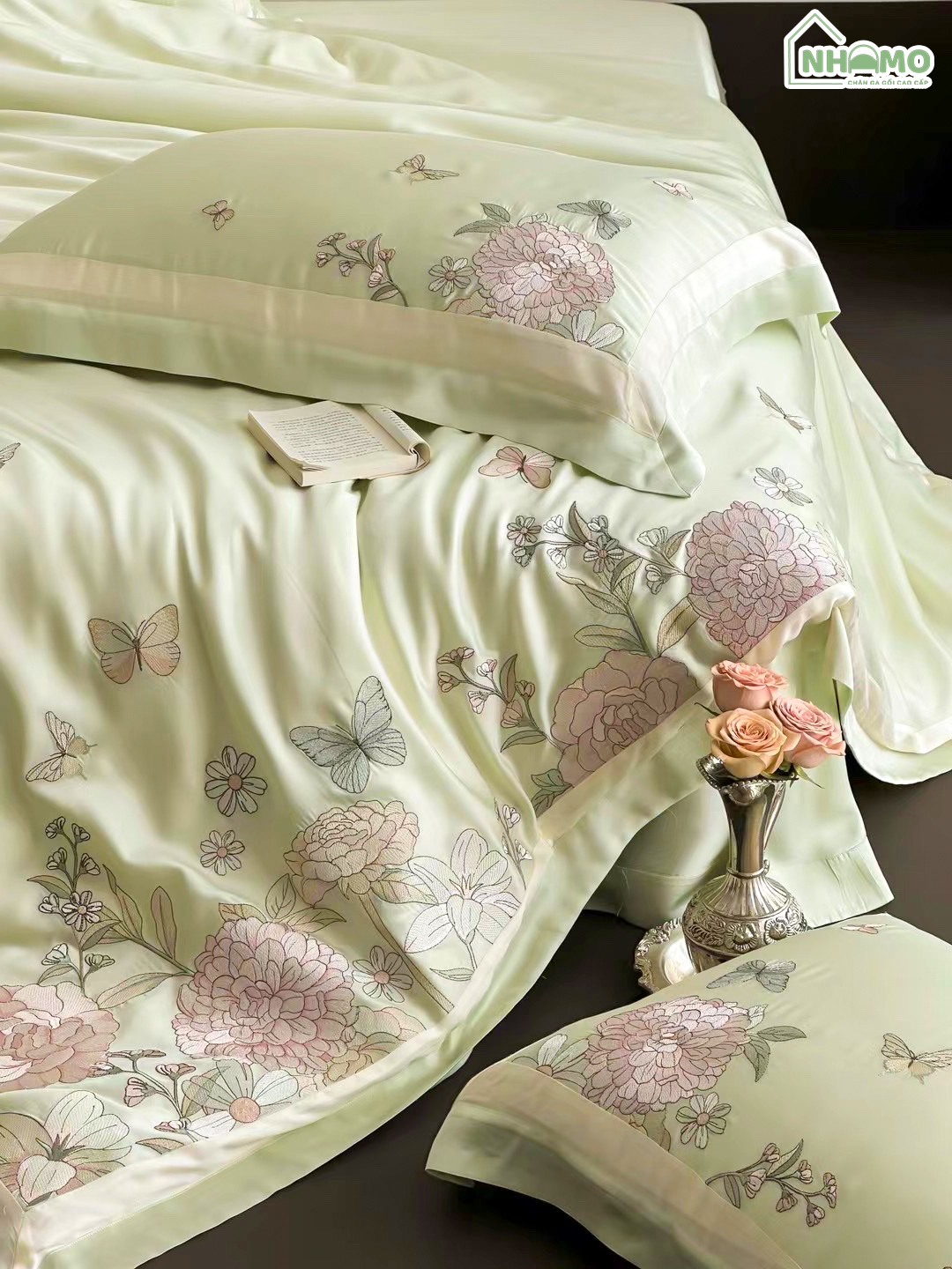 Bộ chăn ga Tencel Cao Cấp Mộng Yên Nhiên 02 - Ảnh 7