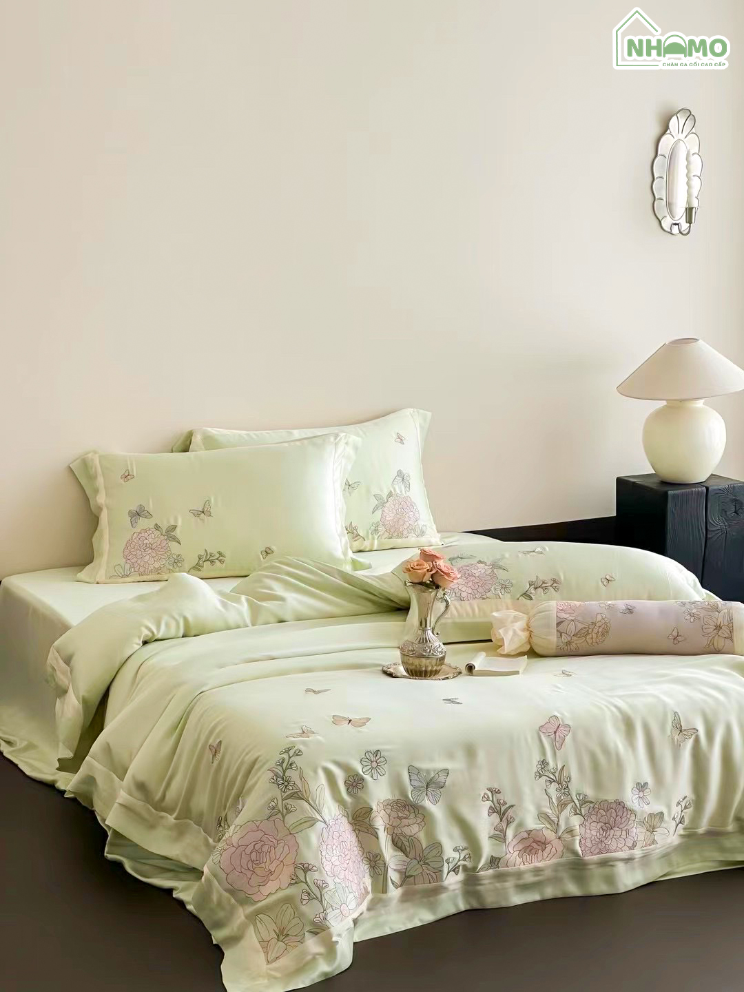 Bộ chăn ga Tencel Cao Cấp Mộng Yên Nhiên 02 - Ảnh 3